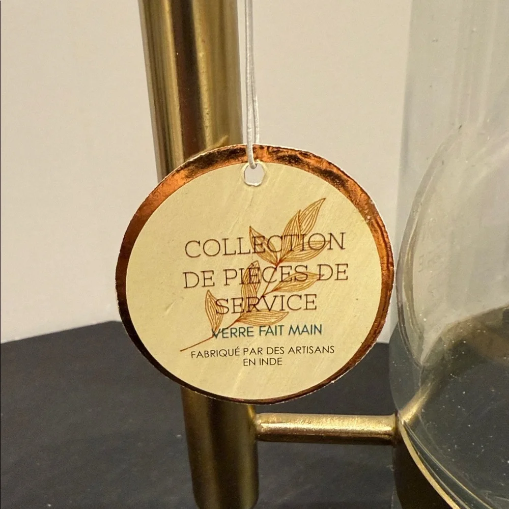 Hammered Serveware Collection Handmade Glass India Pitcher 8”- NEW with tags - Picture 7 of 10